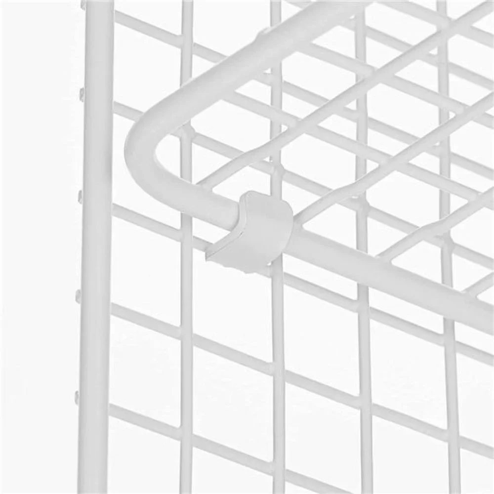 Metal Wire 3-Tier Hanging Shelf for Bathroom Storage - Wall Mounted - White